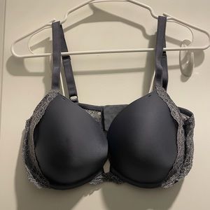 Victoria’s Secret Dream Angels Push Up, 38D, Gray with lace details